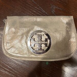 Tory Burch Metallic Gold Clutch